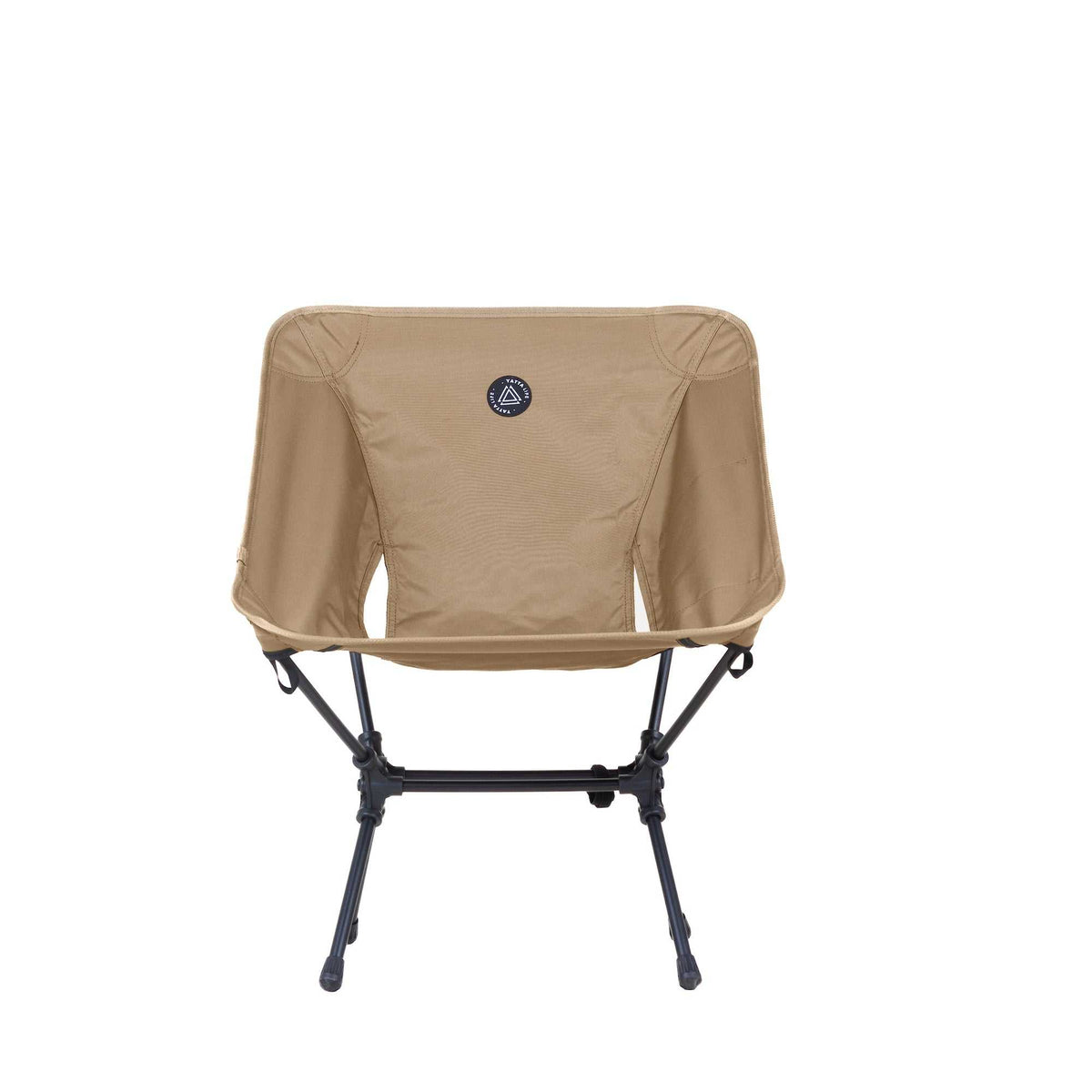 Chaises de camping pliantes ultralégères avec dossier bas et pochette de rangement – Kaki